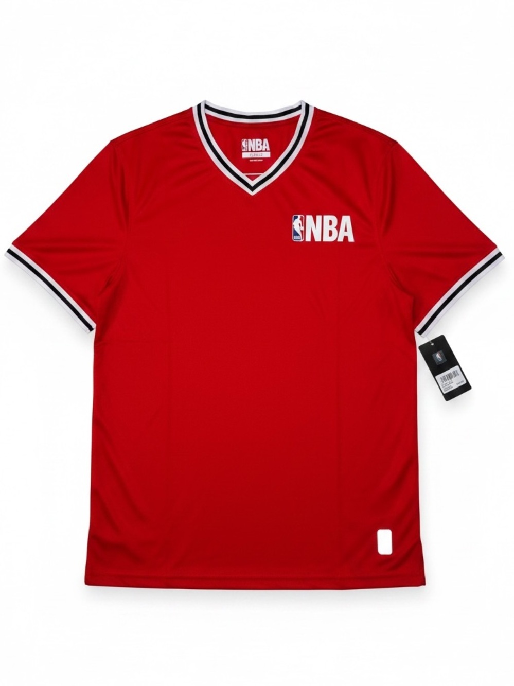NBA Red Mesh V-Neck Jersey Tee NWT XL Red Athletic Shirt